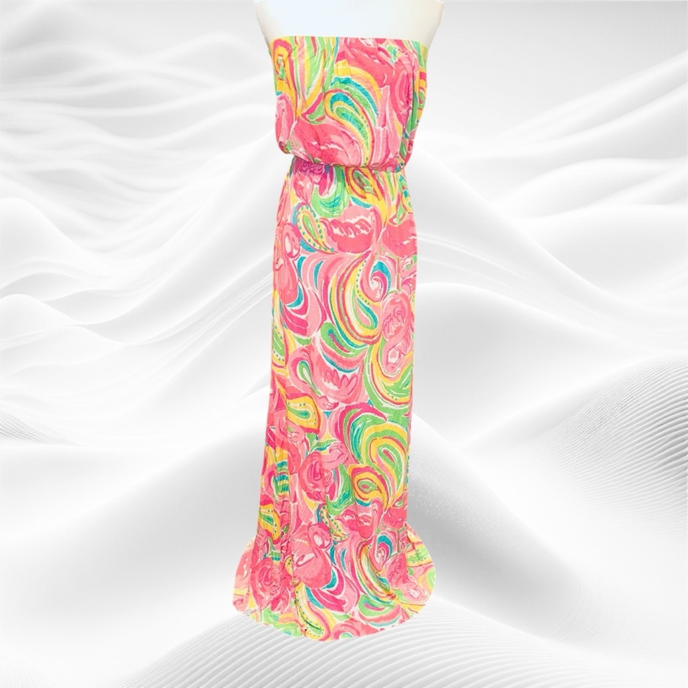 Lilly Pulitzer Swirl Print Maxi Dress